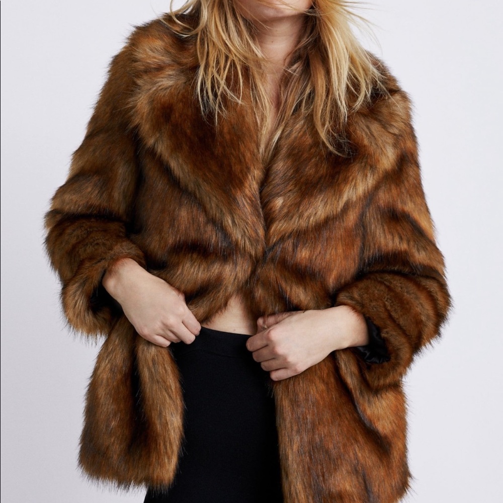 Zara Faux Fur Coat